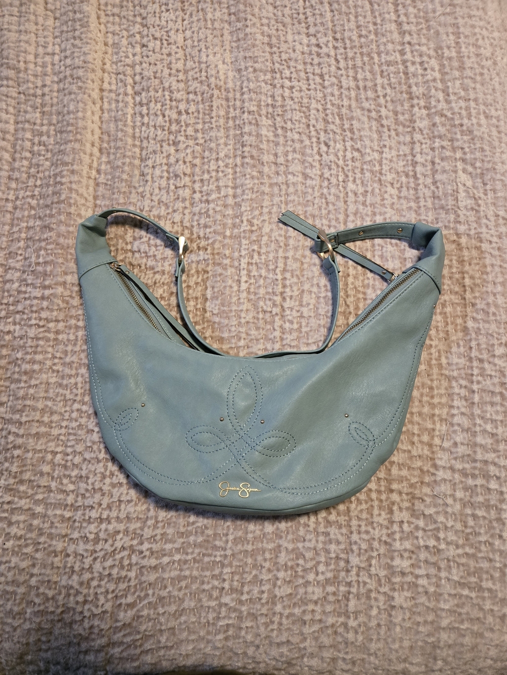 Jessica Simpson Teal Crescent Shoulder Bag